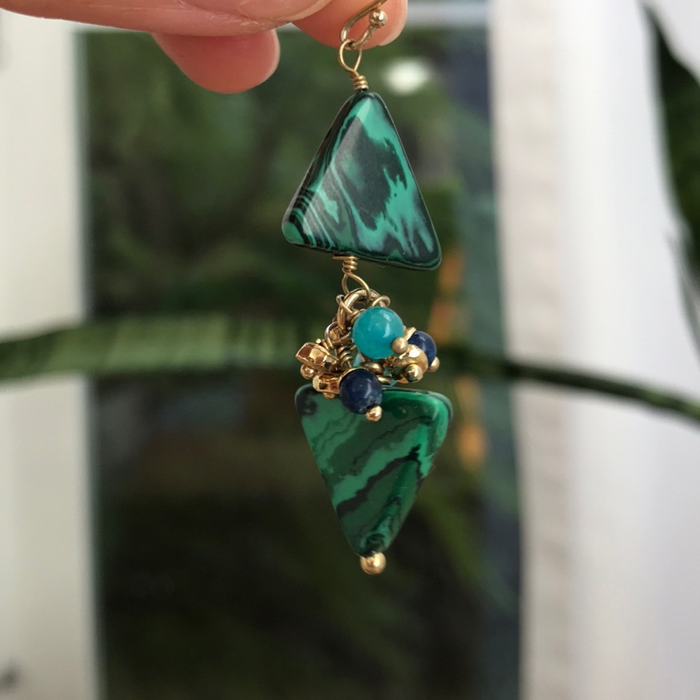 Anthropologie turquoise earrings